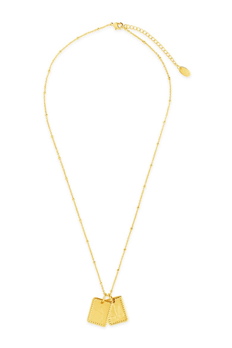 14K Gold Plated Brass Zodiac Tag Necklace - Aries, Alternate, color, GOLD - LIBRA