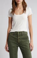 FRAME Scoop Neck Rib Baby Tee