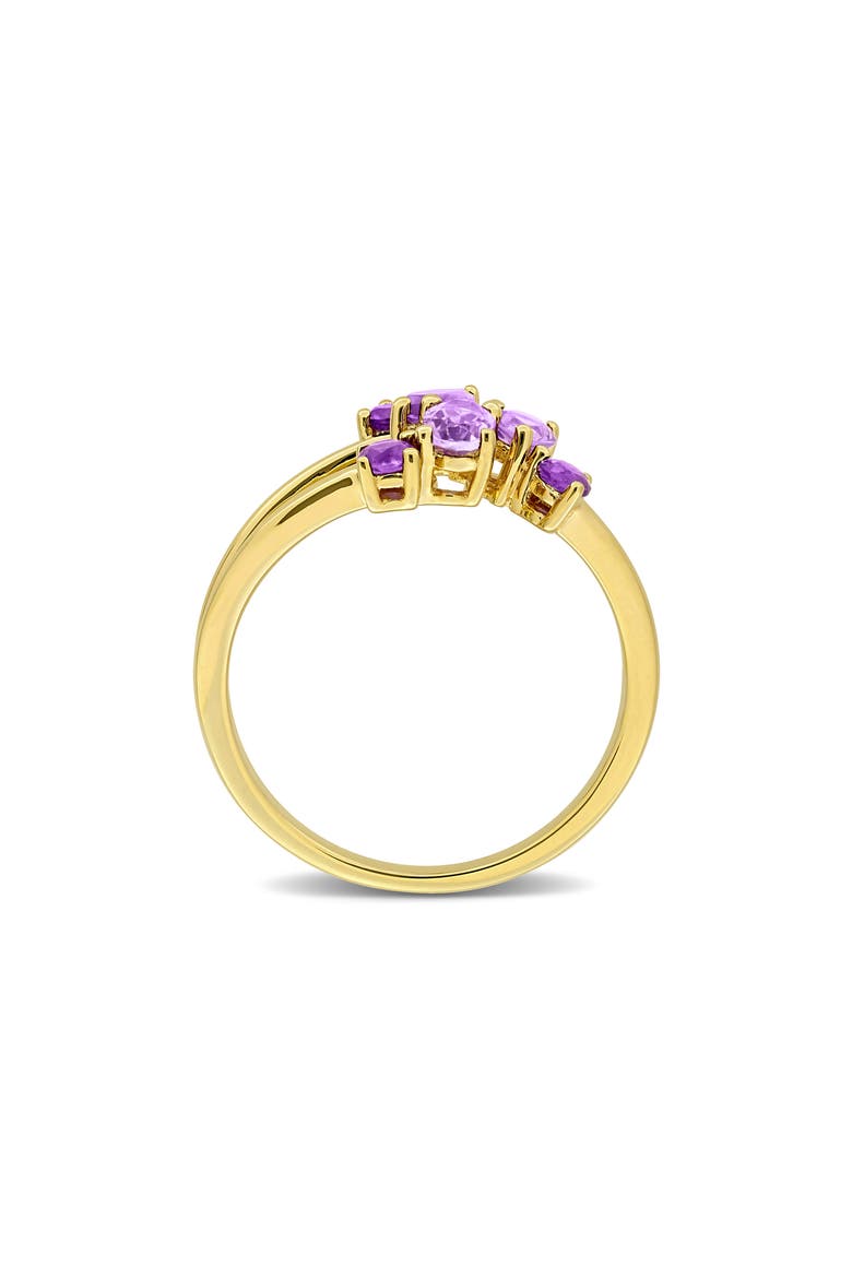 Multi-Shaped Amethyst Split Band Ring, Alternate, color, PURPLE