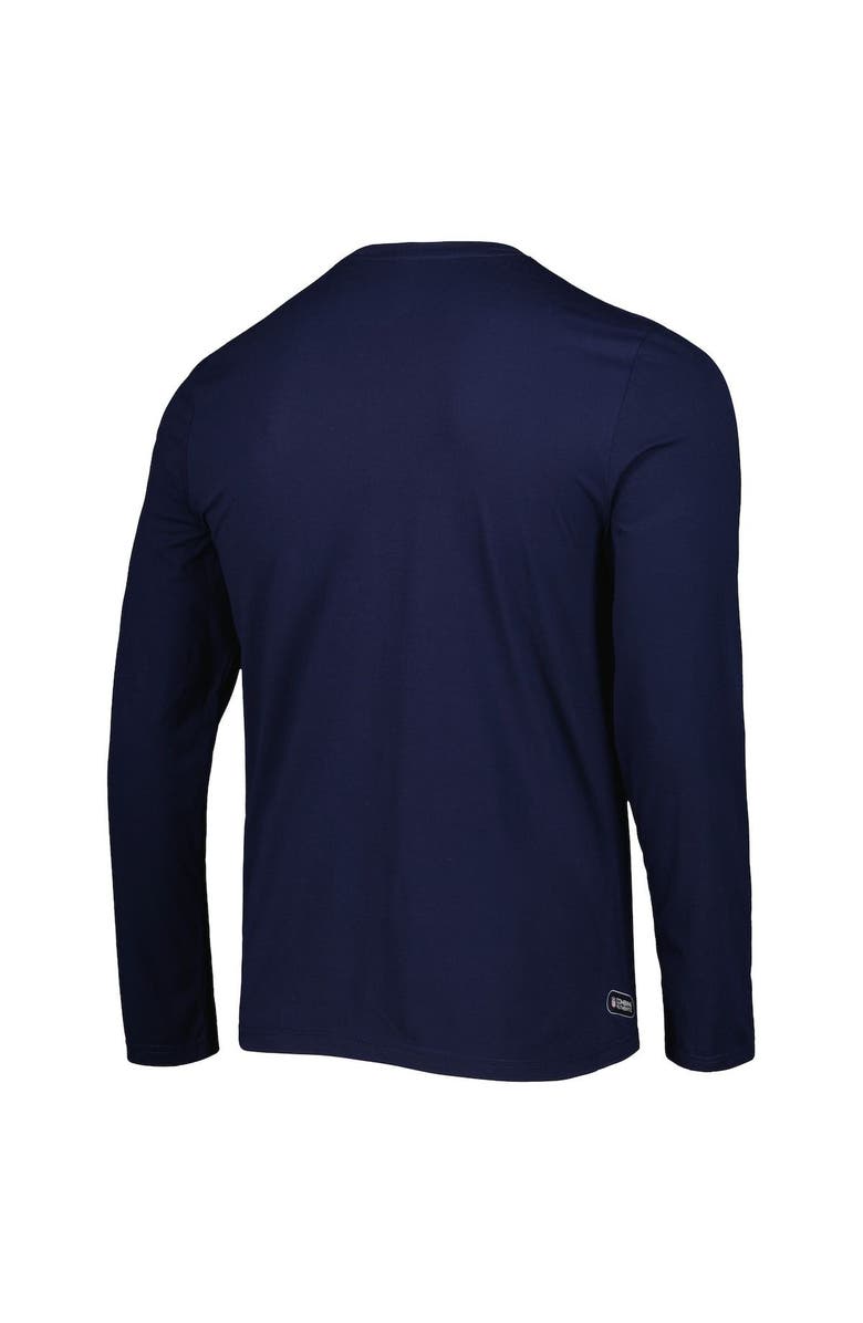 New Era Men's New Era Navy Houston Texans Combine Authentic Home Stadium Long Sleeve T-Shirt, Alternate, color,