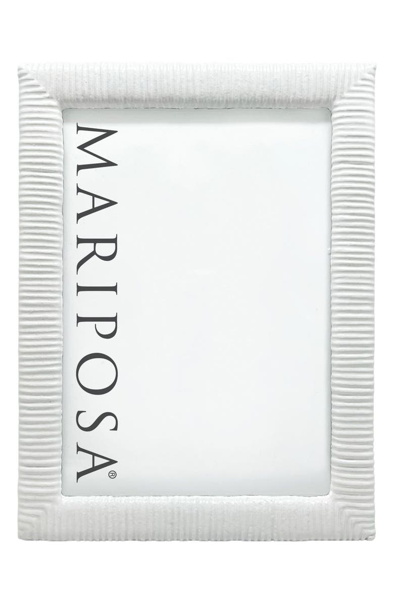 Mariposa Woven Texture 5 x 7-Inch Picture Frame, Alternate, color, White