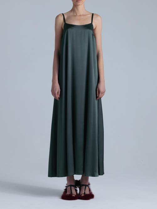 Alas Aphrodite Sleeveless Silk Maxi Dress In Green