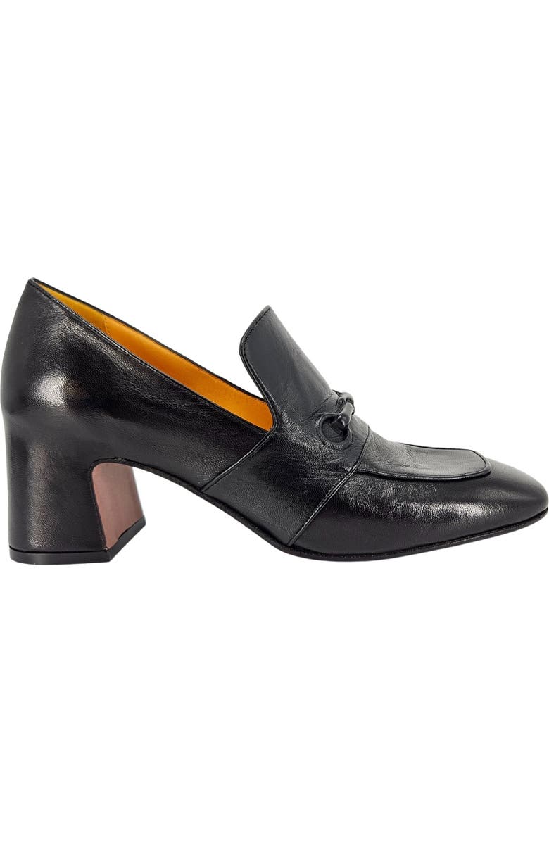 Madison Maison Hidden Horse Bit Heel Loafer, Main, color, Black