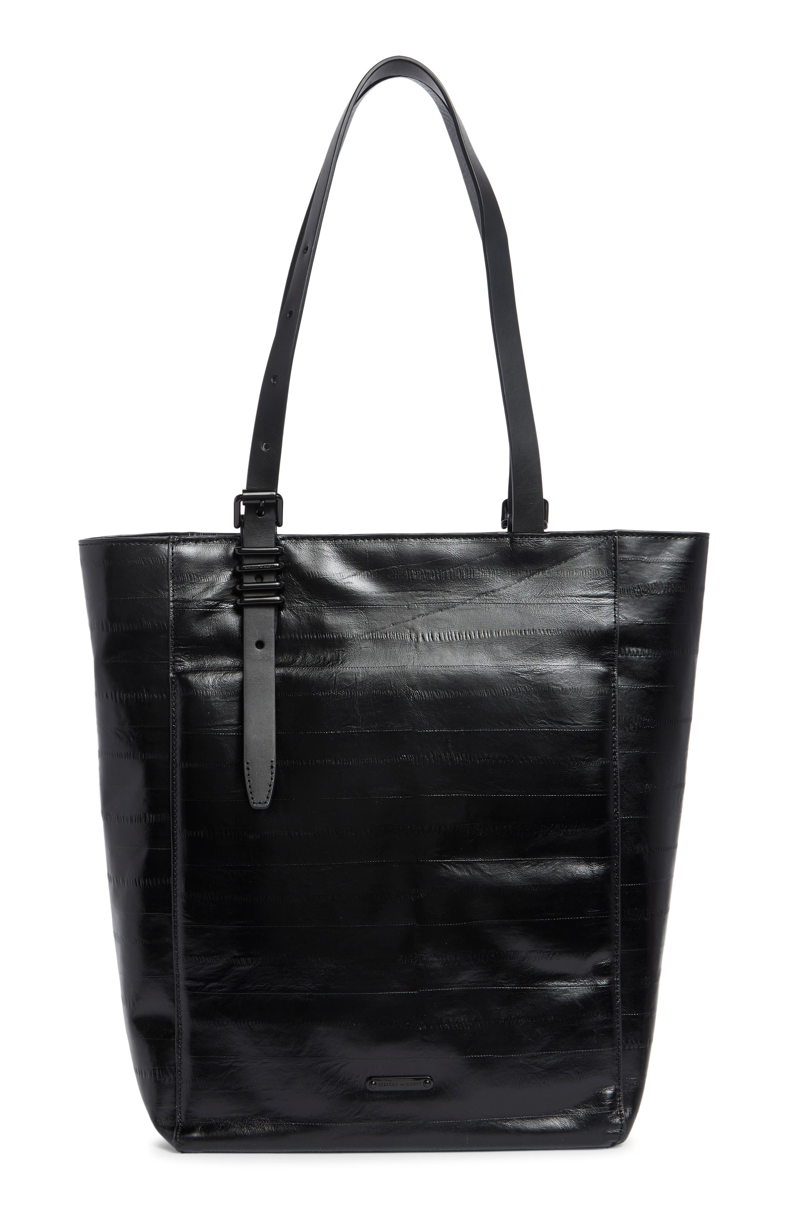 Buckle Tote Bag, Alternate, color, BLACK
