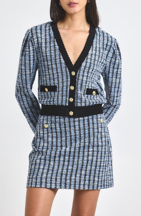 Alira Stretch Tweed Aline Miniskirt