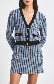 Derek Lam 10 Crosby Alira Stretch Tweed Aline Miniskirt