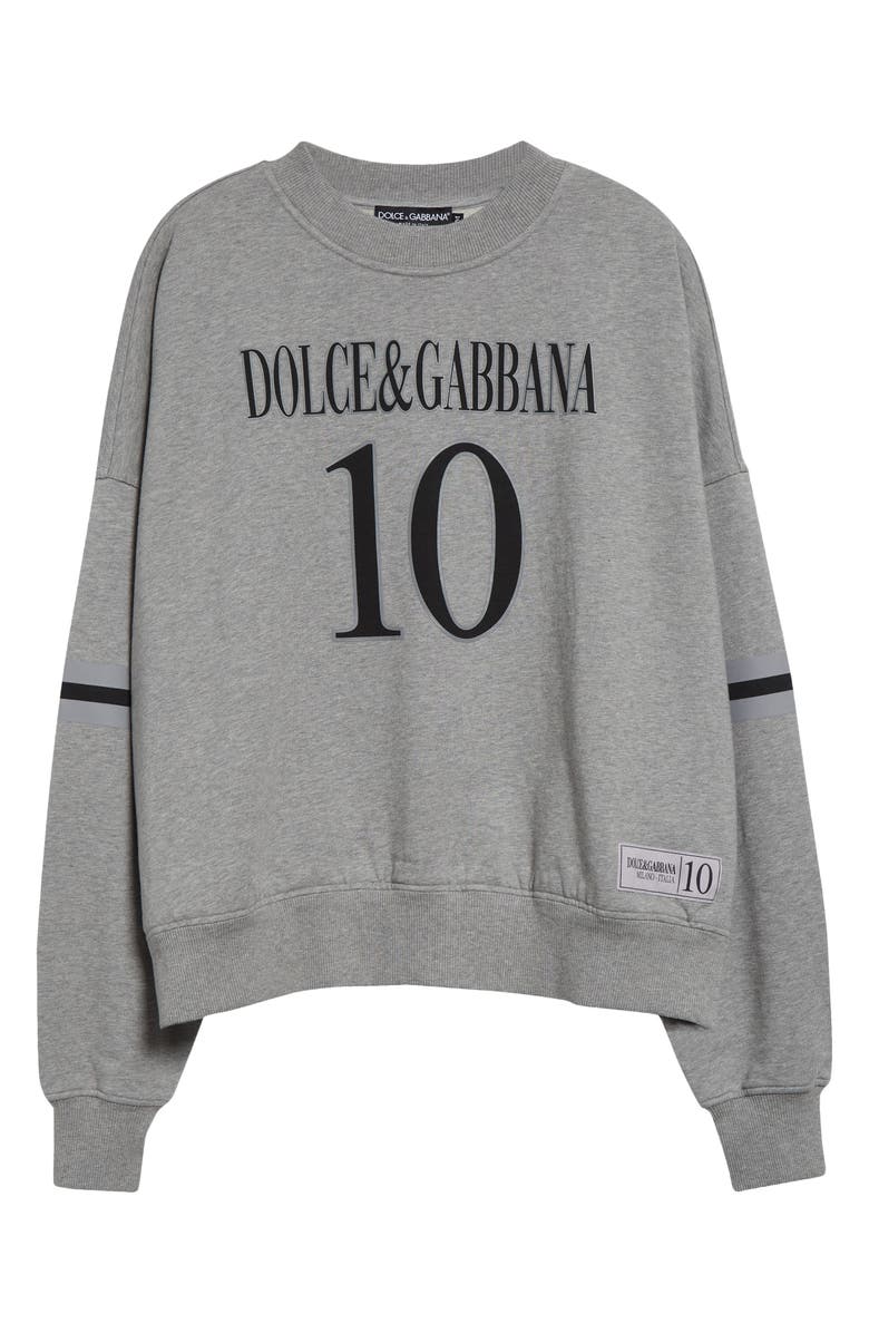 Dolce&Gabbana Stampa Oversize Logo Graphic Sweatshirt, Alternate, color, Melange Grigi