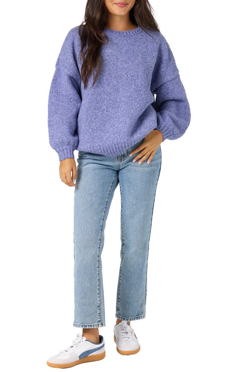 O'Neill Bayou Heather Crewneck Sweater, Alternate, color, Royal Blue