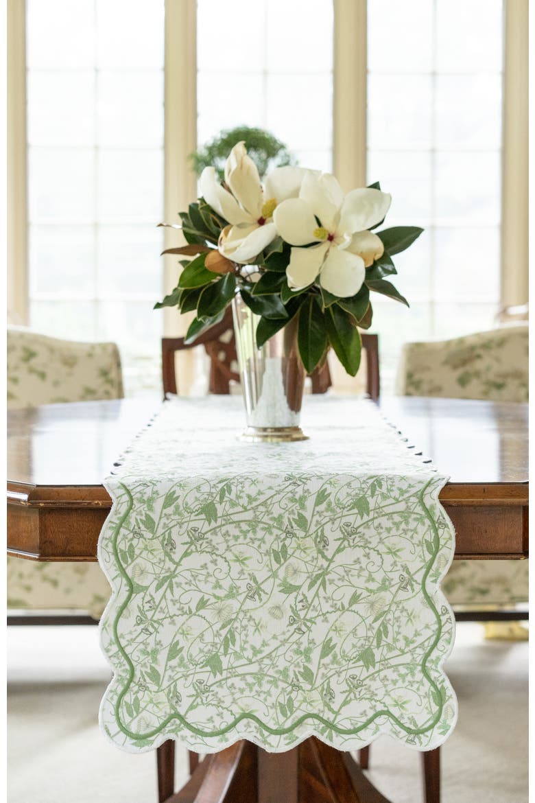 Inner Garden Society Table Runner, Alternate, color, Green