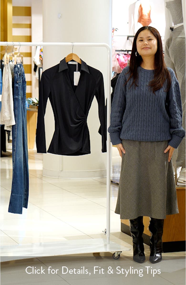 Draped Detail Long Sleeve Top, sales video thumbnail