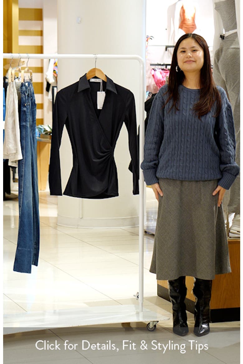 Draped Detail Long Sleeve Top video