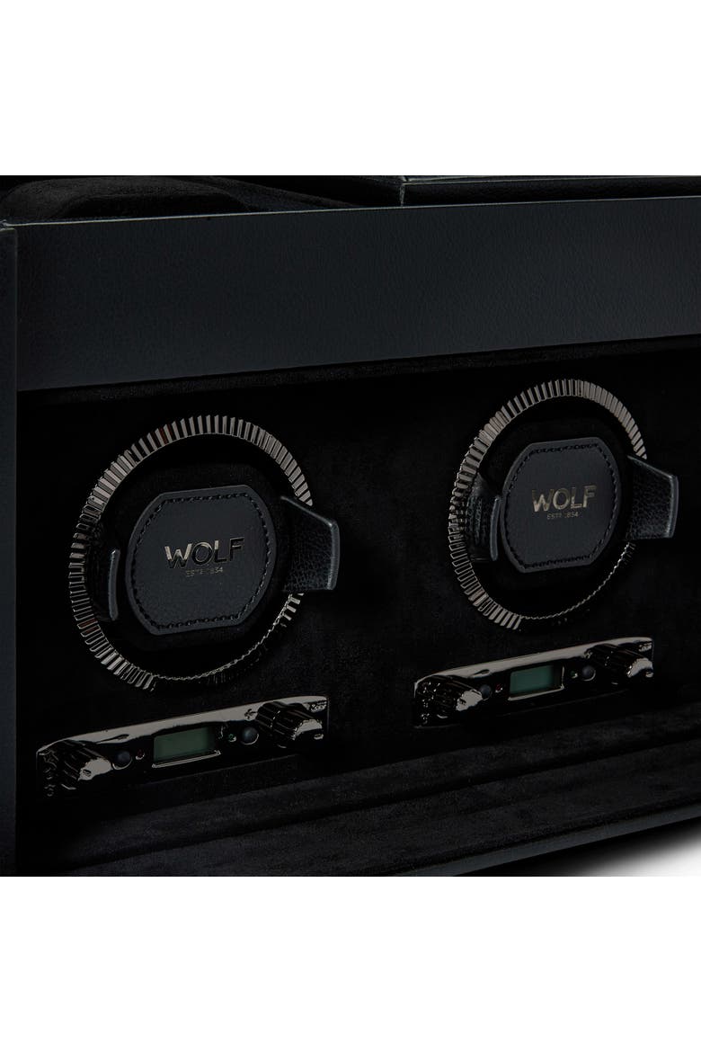 British Racing Triple Watch Winder with Storage, Alternate, color, Black