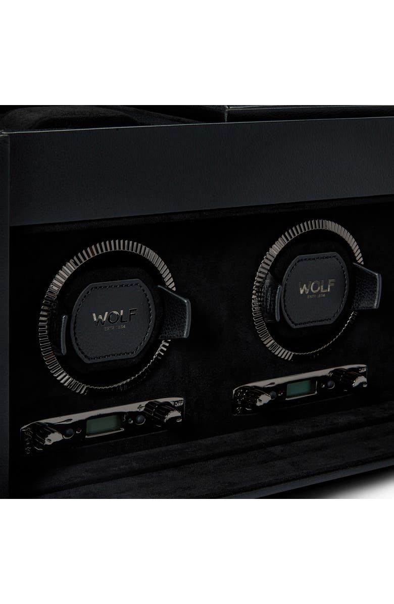 WOLF British Racing Triple Watch Winder with Storage, Alternate, color, Black