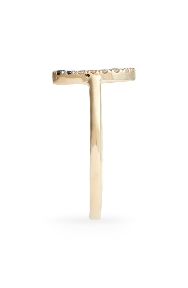 Bleecker & Prince Luck for Life Diamond Horseshoe Pinky Ring, Alternate, color,