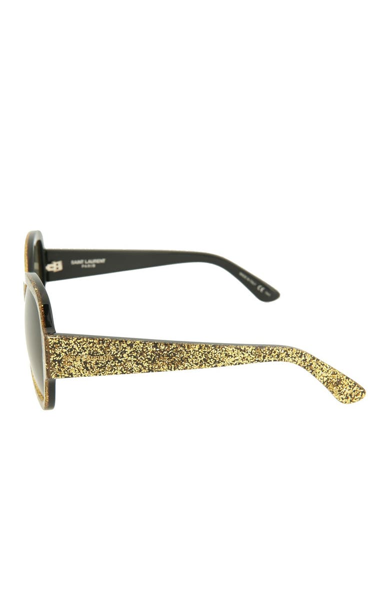 Saint Laurent 53mm Glitter Sunglasses, Alternate, color, 