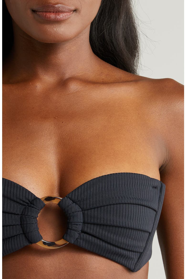 Tori O-Ring Rib Bikini Top, Alternate, color, BLACK RIB