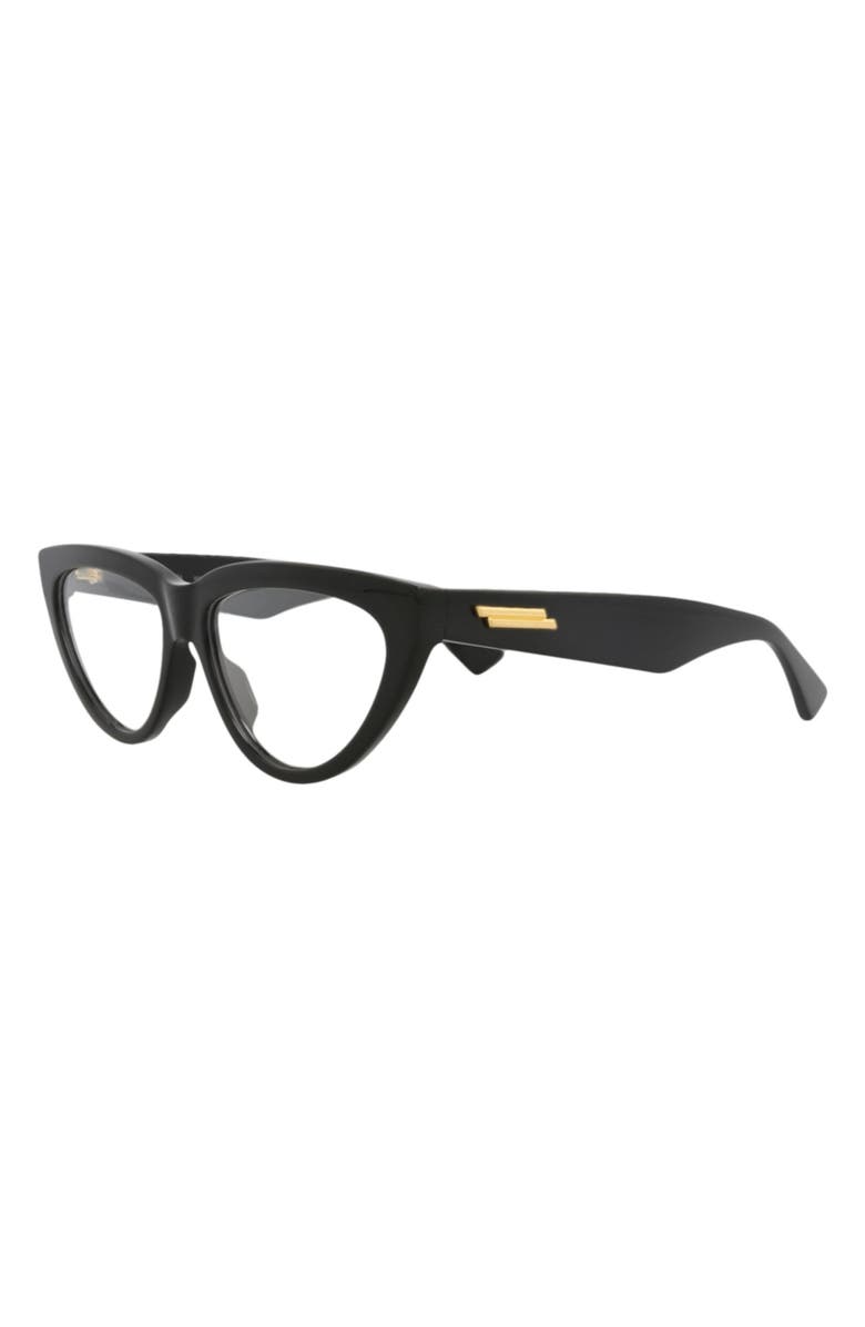 Bottega Veneta Optical Glasses, Alternate, color, Black Black Transparent