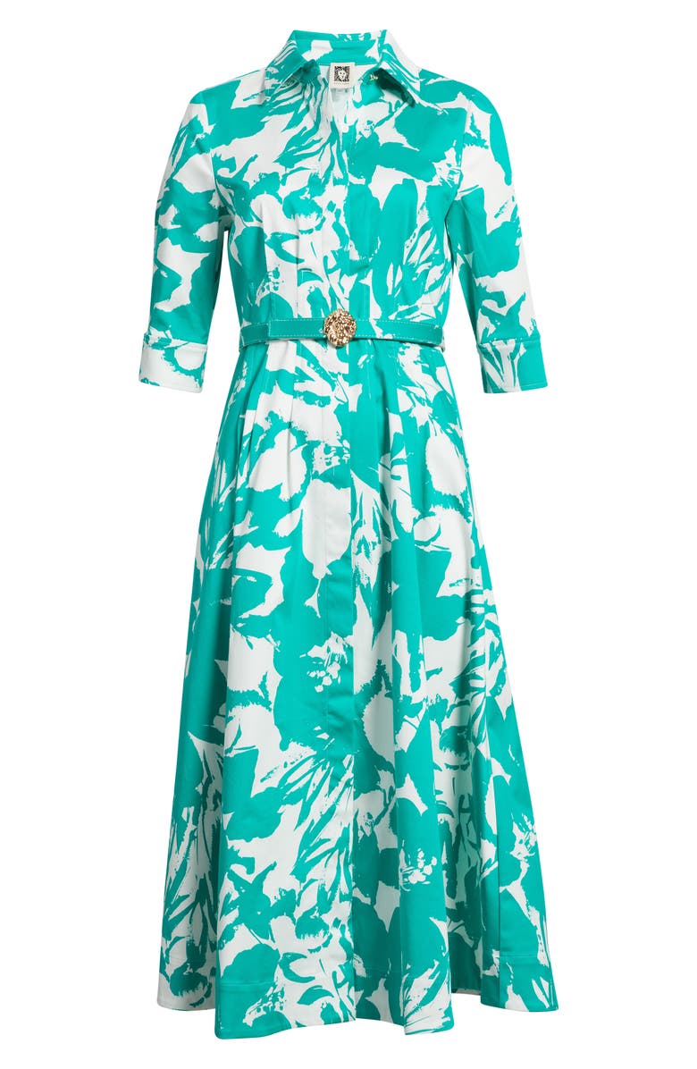 Anne Klein Floral Print Midi Dress, Alternate, color, 