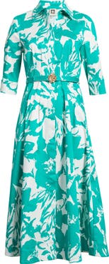 Anne Klein Floral Print Midi Dress