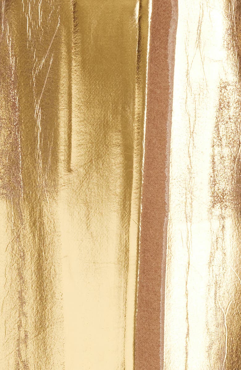 Dries Van Noten Vendals Metallic Coated Belted Jacket, Alternate, color, 