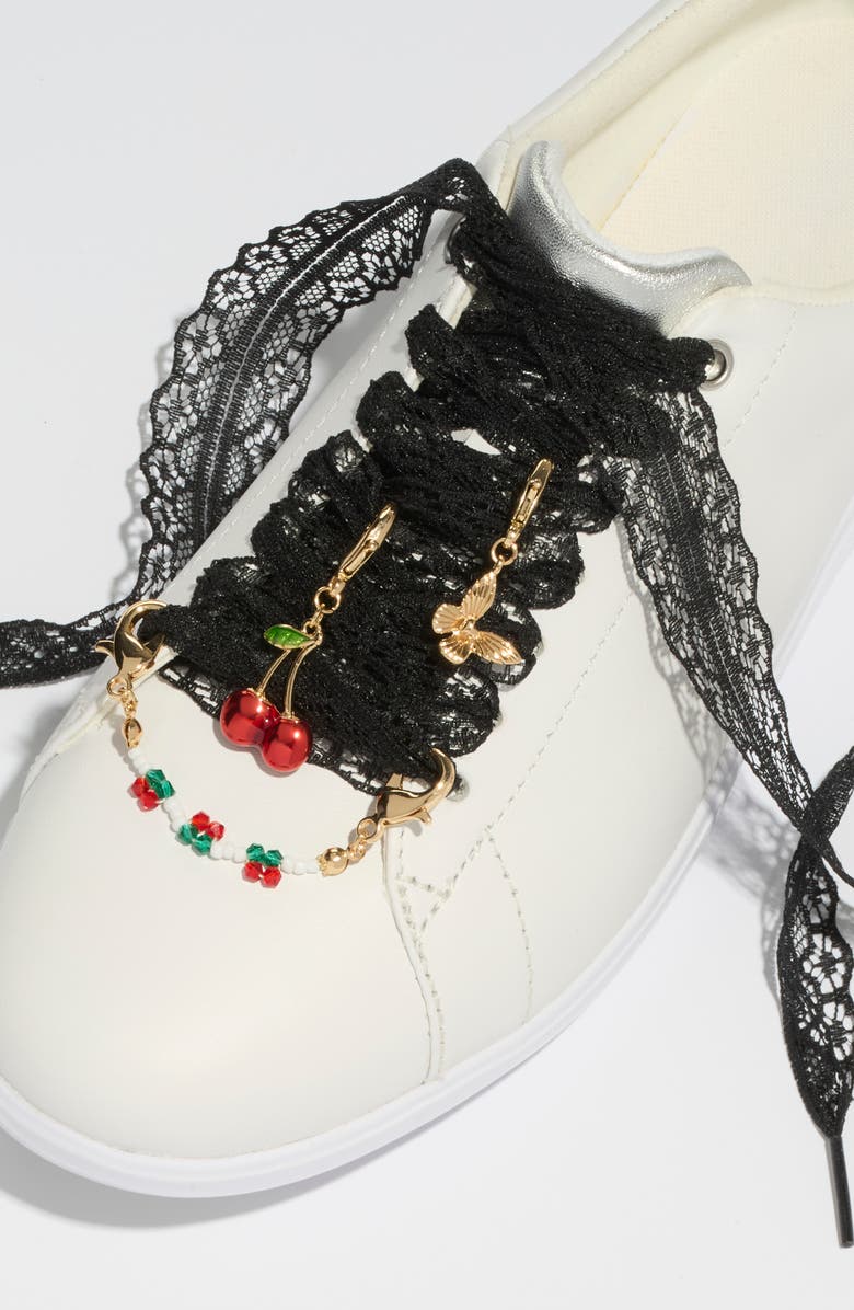 Leith Fruit 9-Piece Shoe Lace Charm Set, Alternate, color, Black Multi- Gold
