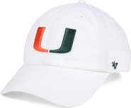 '47 Men's '47 White Miami Hurricanes Vintage Clean Up Adjustable Hat