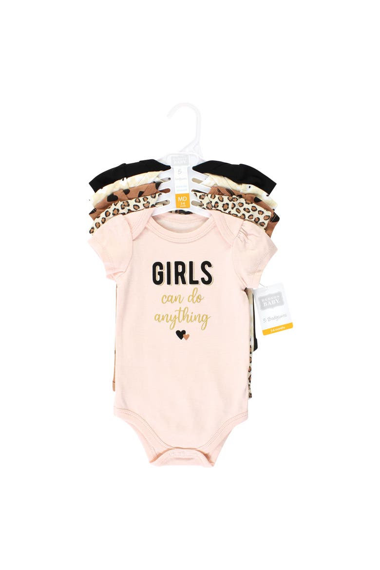 Cotton Bodysuits 5-pack (baby), Alternate, color, Cinnamon Hearts 5 Pack