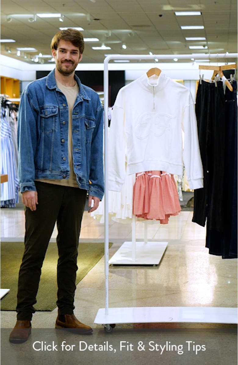 Sports Club Patch Half Zip Sweatshirt, sales video thumbnail