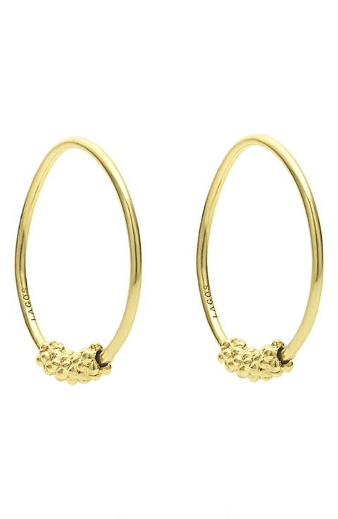 Caviar Hoop Earrings