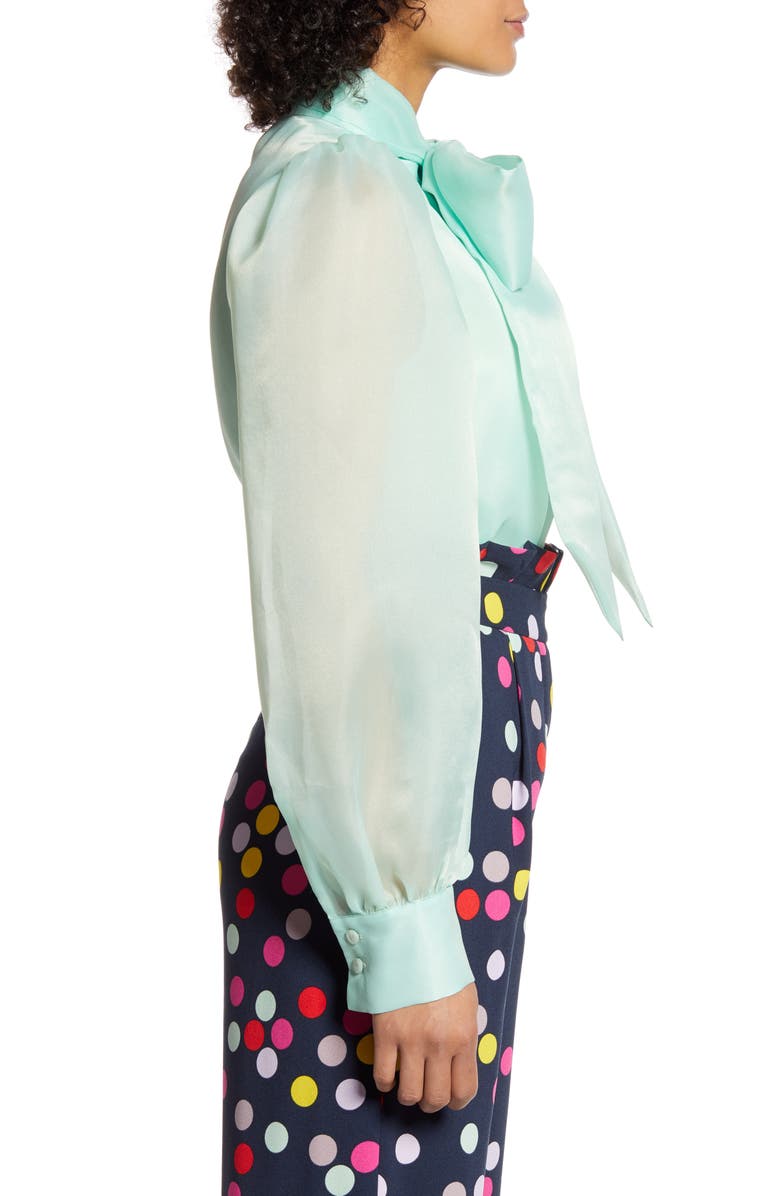 Halogen<sup>®</sup> x Atlantic-Pacific Bow Collar Blouse, Alternate, color,