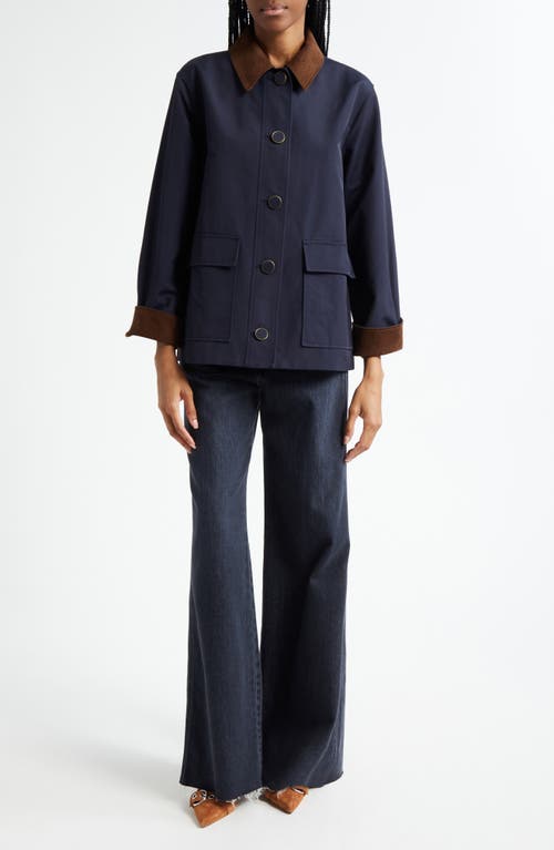 Veronica Beard Kasey Raw Hem Mid Rise Wide Leg Jeans
