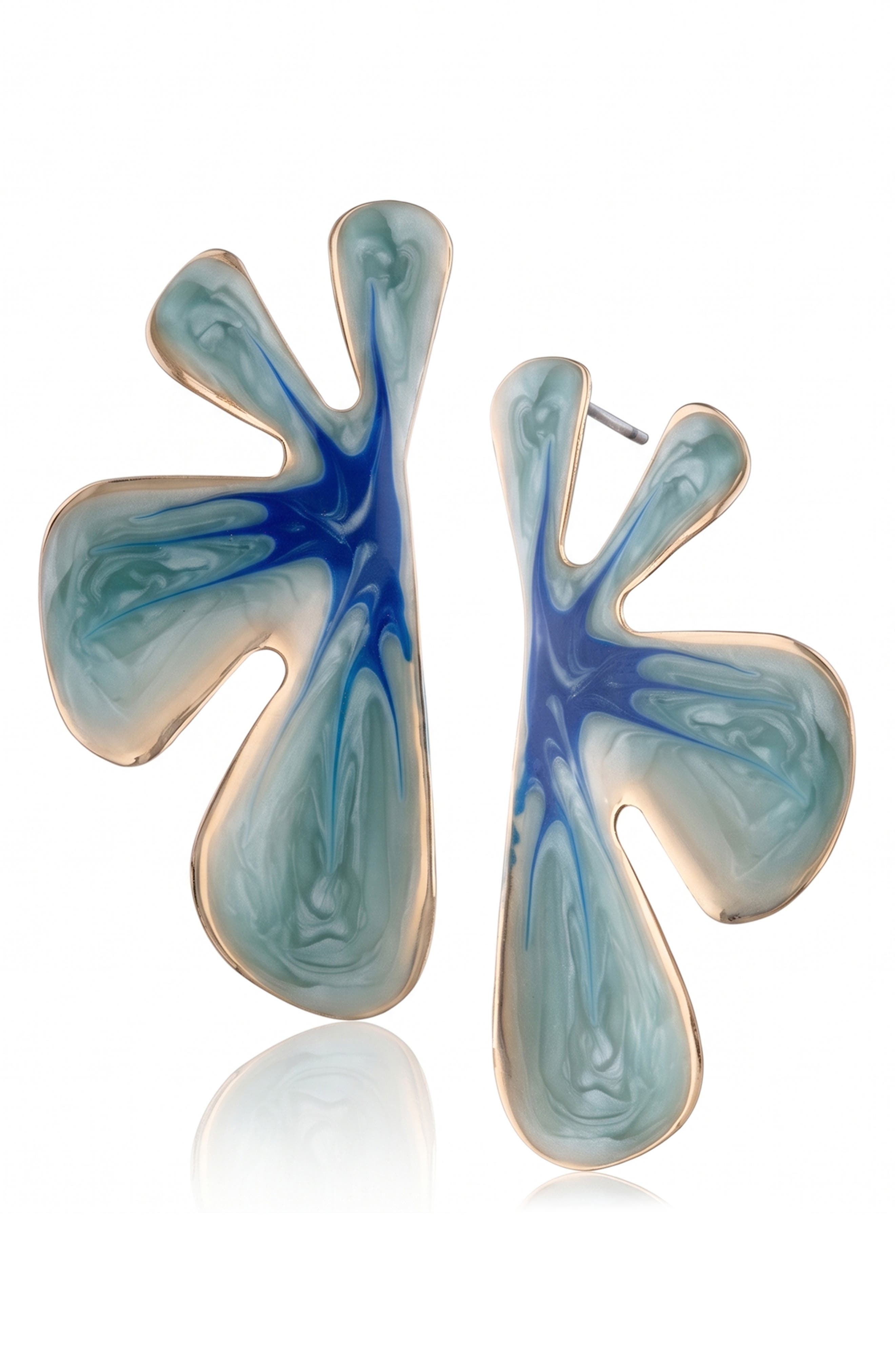 Enamel Tulip Drop Earrings