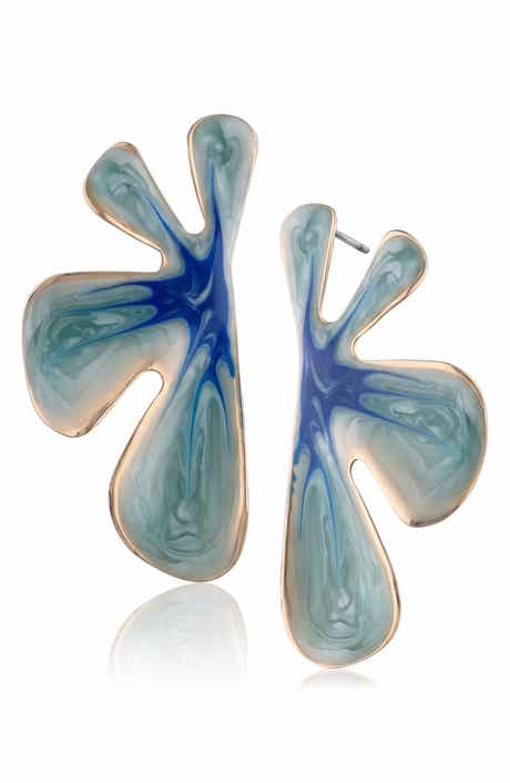 Enamel Tulip Drop Earrings
