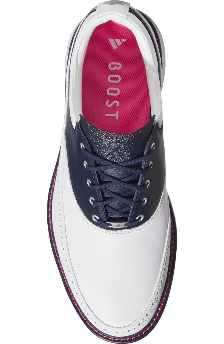 adidas MC80 Spikeless Golf Shoe, Alternate, color, White/ Navy/ Pink