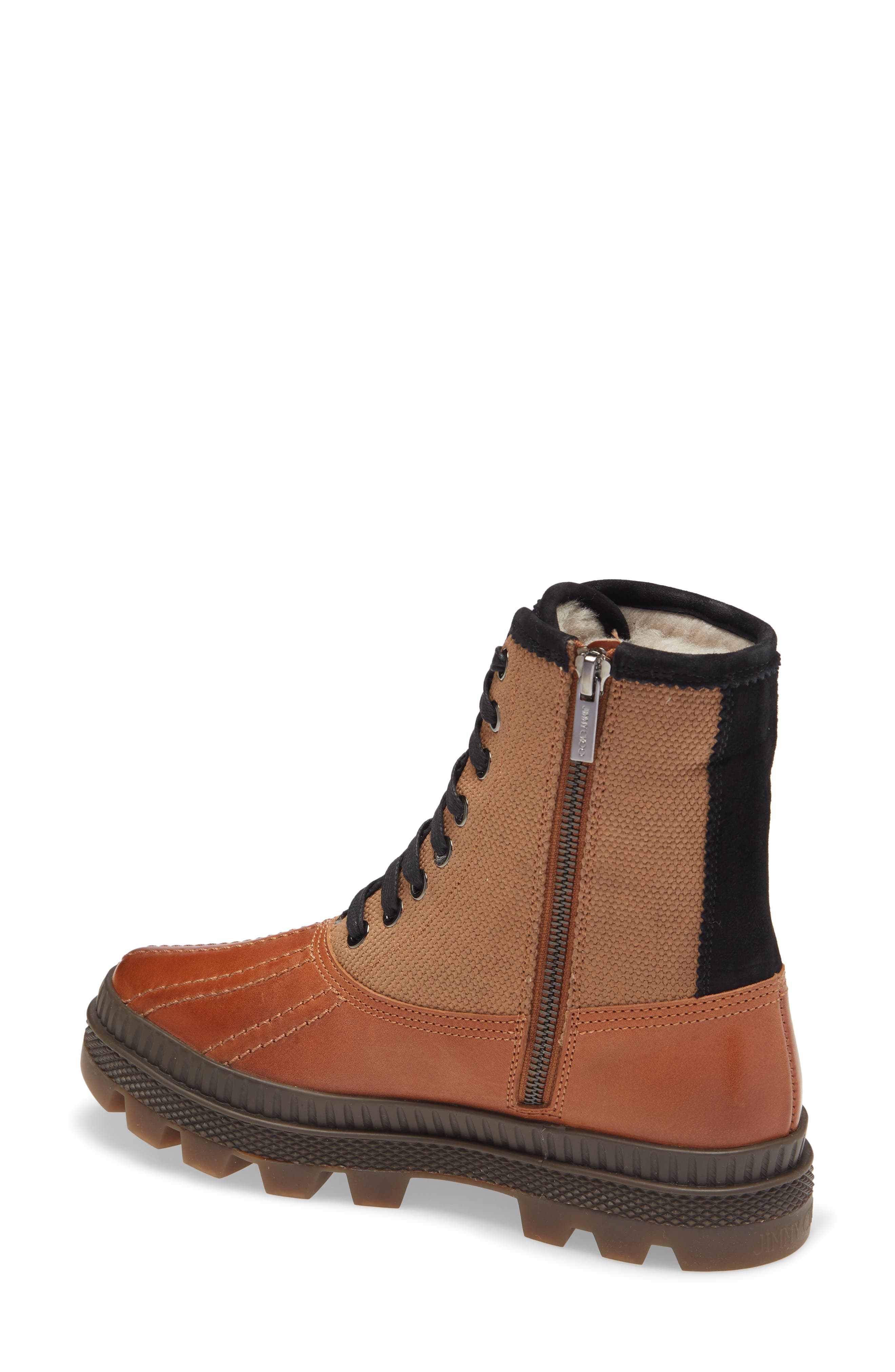 Oskar Genuine Shearling Lined Boot, Alternate, color, CUOIO TAN