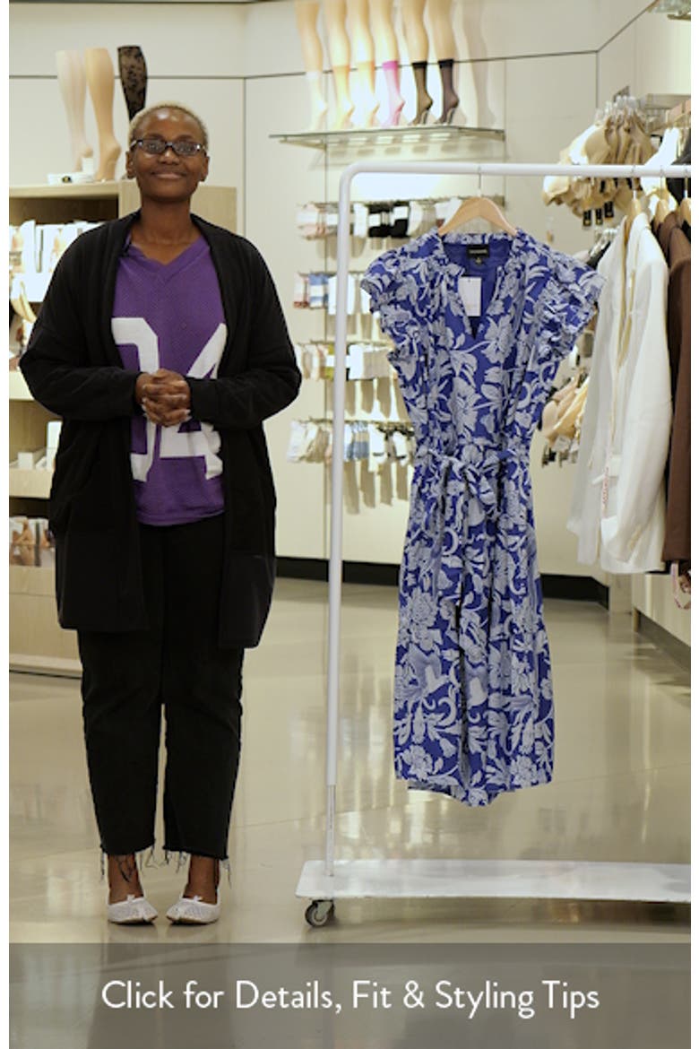 Sita Viry Floral Ruffle Sleeve Tiered Midi Dress video