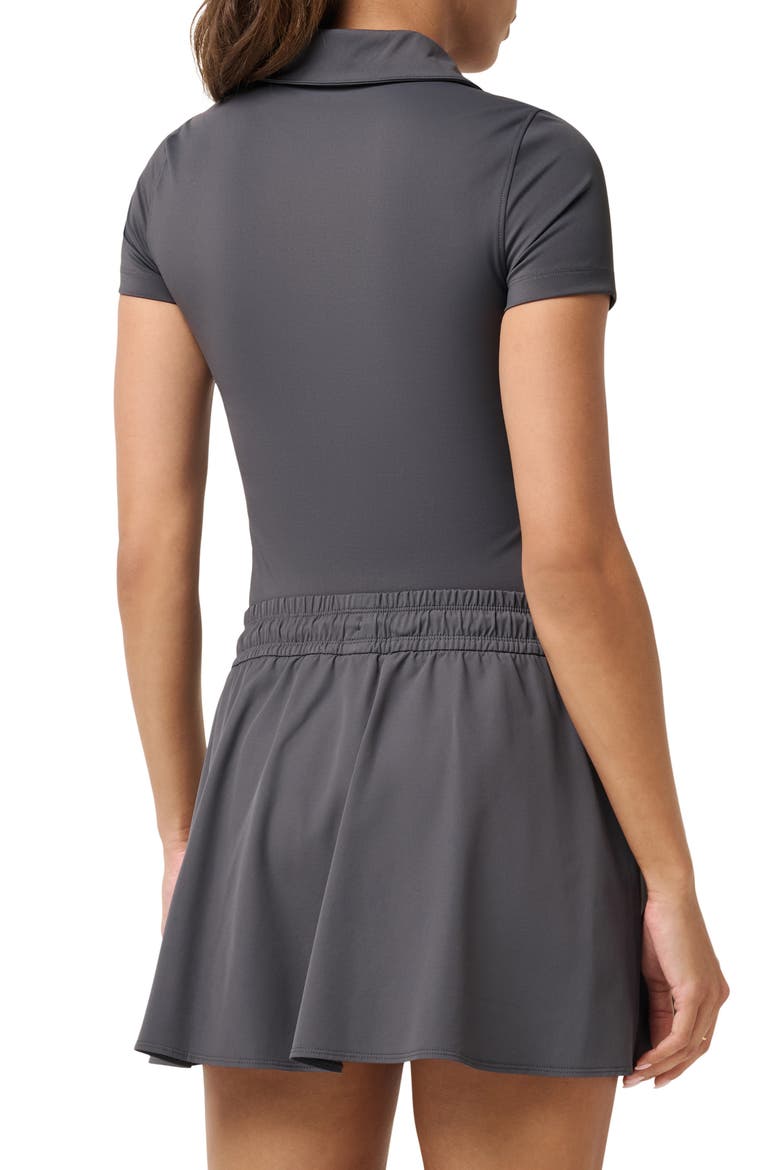 MoveKnit Private Lessons Performance Quarter Zip Polo, Alternate, color, BLACKENED PEARL