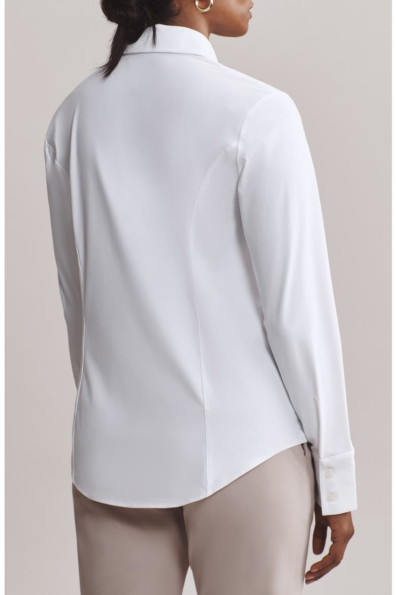 Commuter Performance Button-Up Shirt, Alternate, color, SNOW WHITE