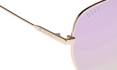 Diff 63mm Scarlett Aviator Sunglasses In Purple