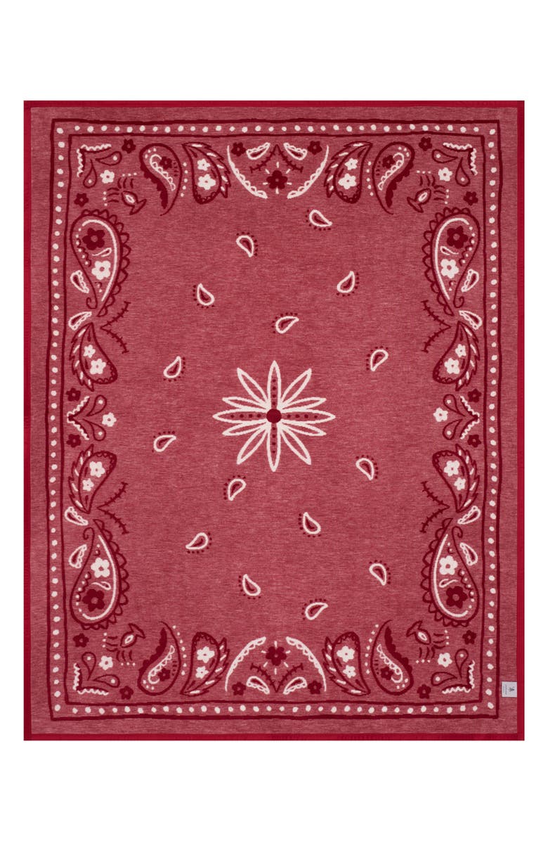 ChappyWrap Red Bandana Throw Blanket, Alternate, color, Red