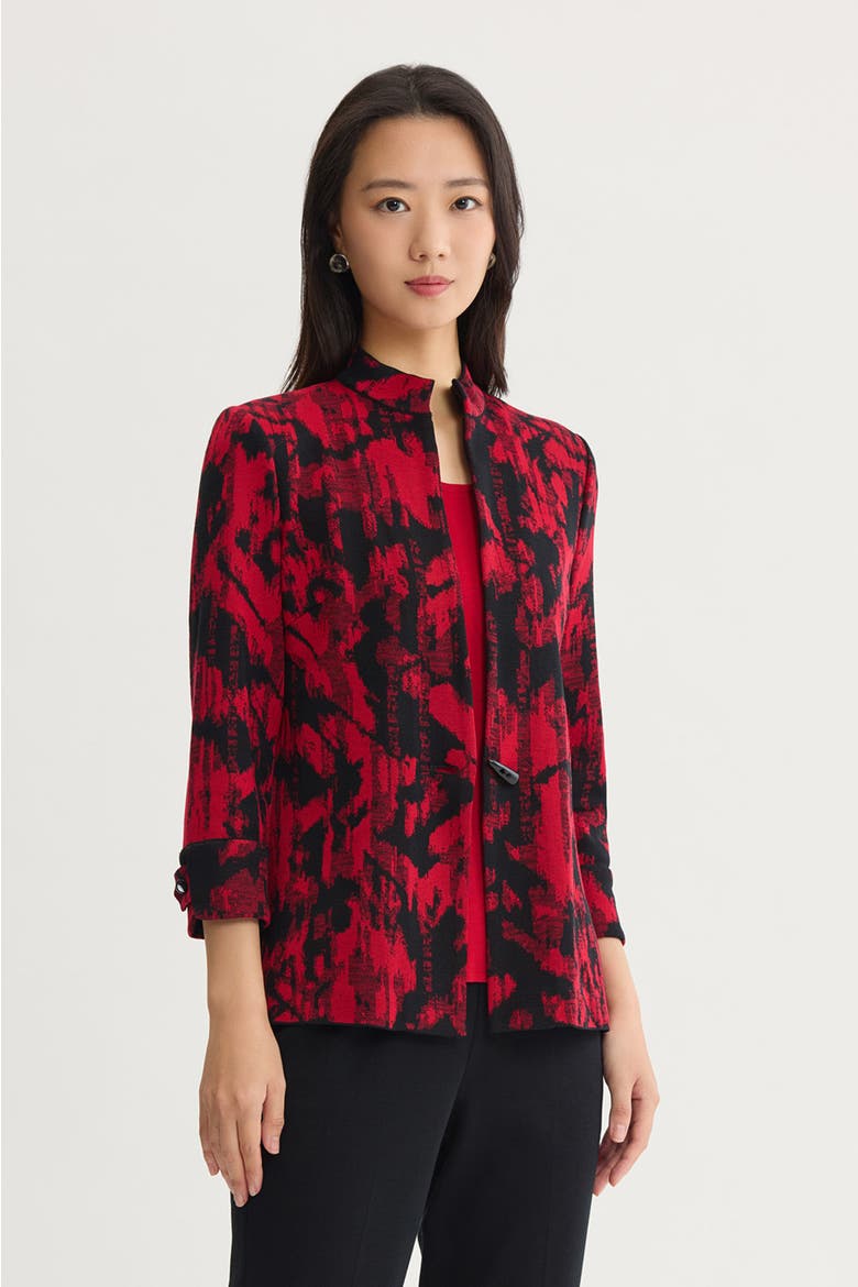 Classic Knit Jacket, Alternate, color, Holiday/Black