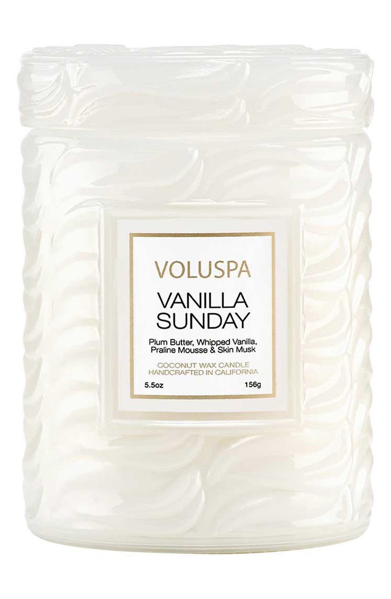 Voluspa Vanilla Sunday Small Jar Candle, Main, color,
