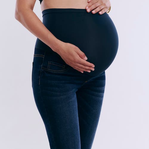Motherhood Maternity Secret Fit Over The Belly Ankle Length Skinny Jeans In Dark Wash