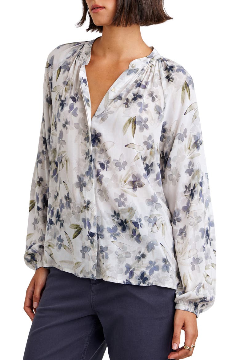 Floral Print Button-Up Blouse, Alternate, color, FROZEN WISTERIA
