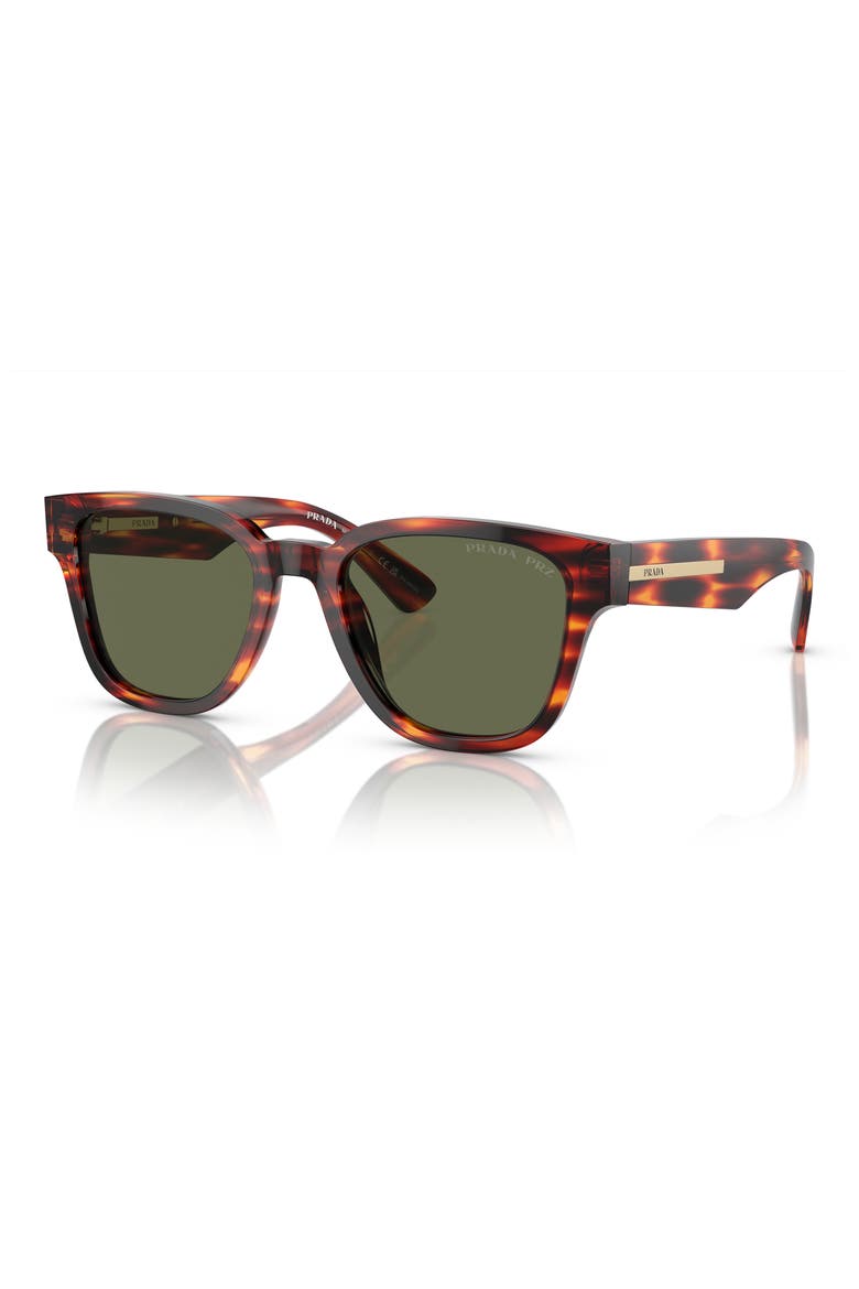54mm Polarized Pillow Sunglasses, Alternate, color, HAVANA RED