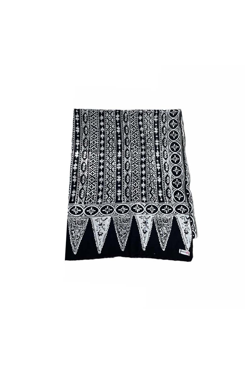 Kasih Co-op Hand Dyed Batik Scarf, Alternate, color, Geometric