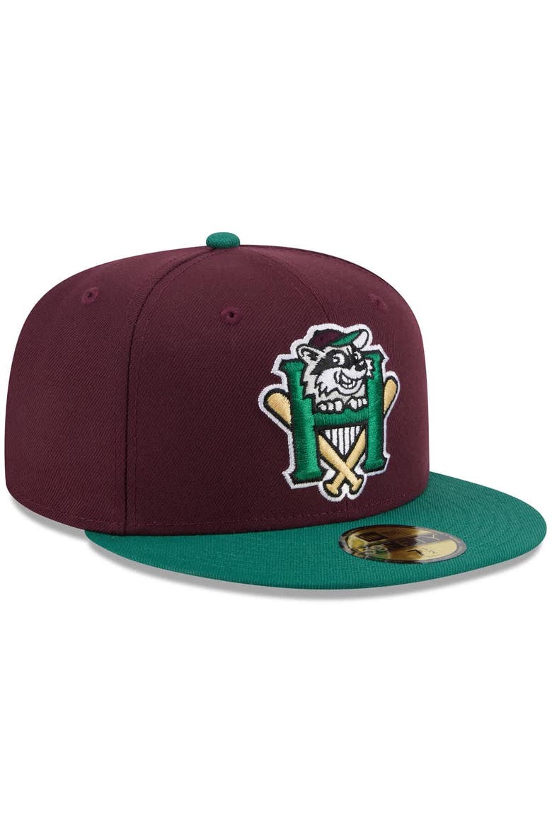 Men's New Era  Maroon Hudson Valley Renegades Theme Nights 59FIFTY Fitted Hat, Alternate, color, Maroon