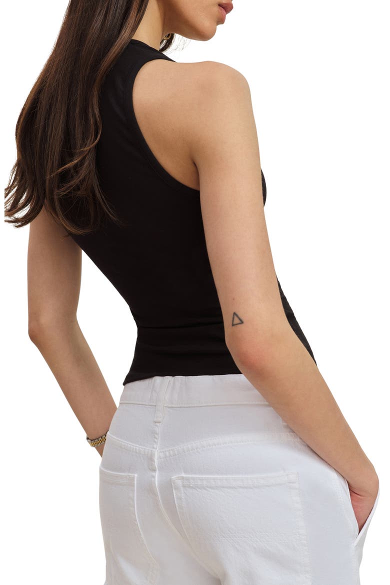 Archie Organic Cotton Blend Jersey Tank, Alternate, color, BLACK