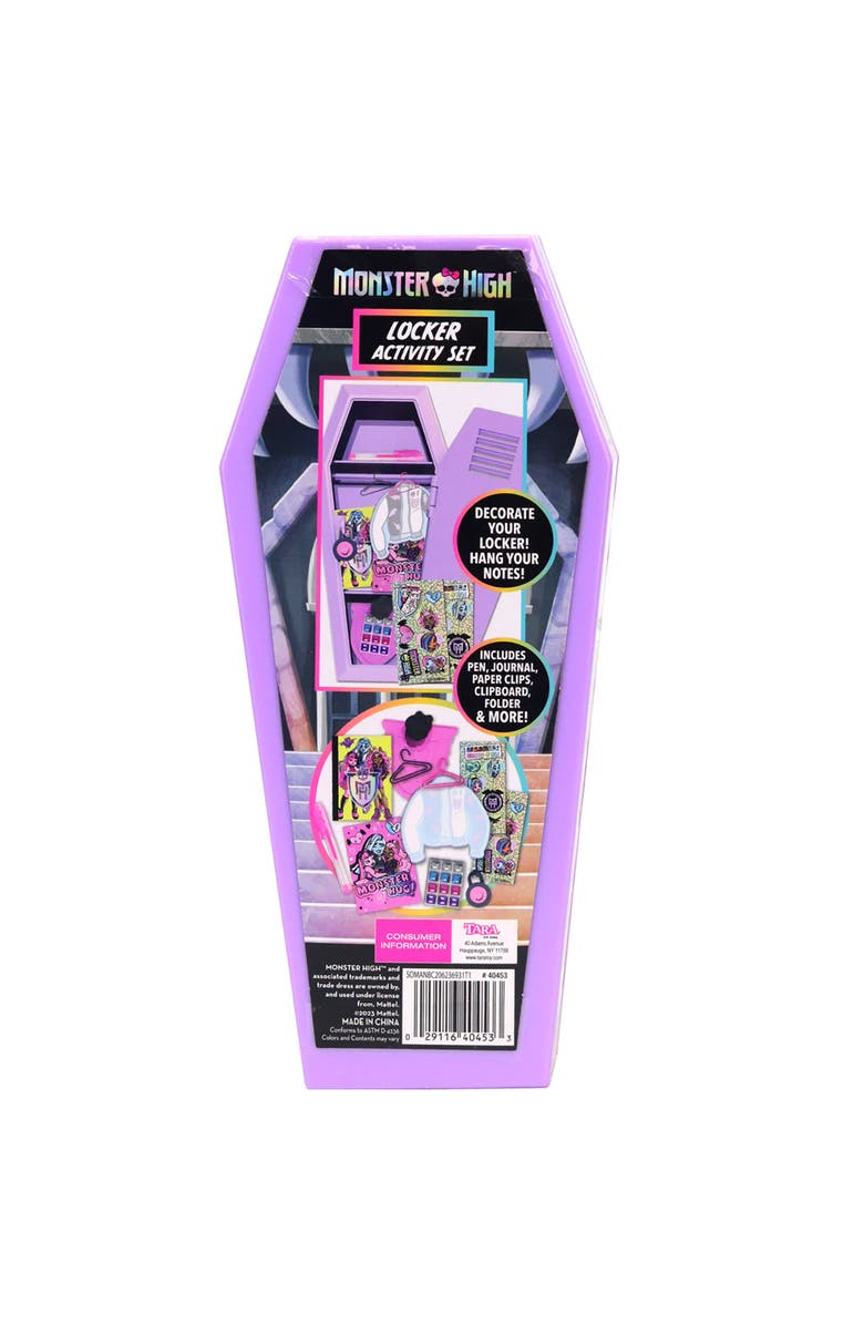 Monster High Design Activity Locker, Doodle & Decorate, Lavender Coffin Shaped, Alternate, color, Multicolored