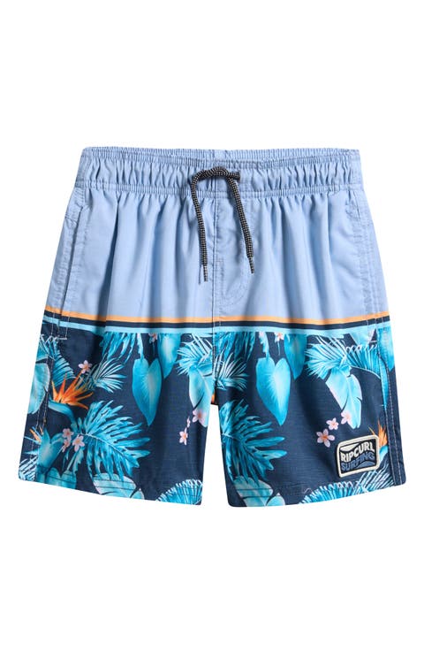 Kids' Streamline Stripe Volley Swim Trunks (Big Kid)